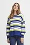 2463- Lavender Mix Stripe Jumper - Fransa