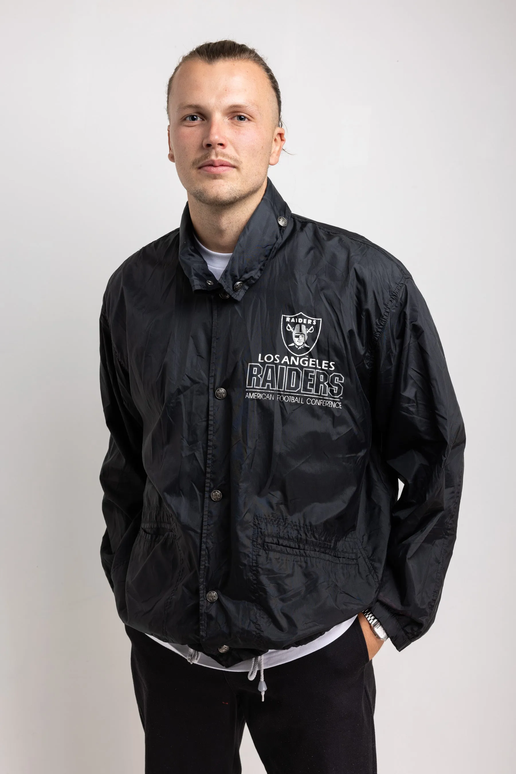 80's RARE Los Angeles Raiders NFL Coaches Jacket L/XL