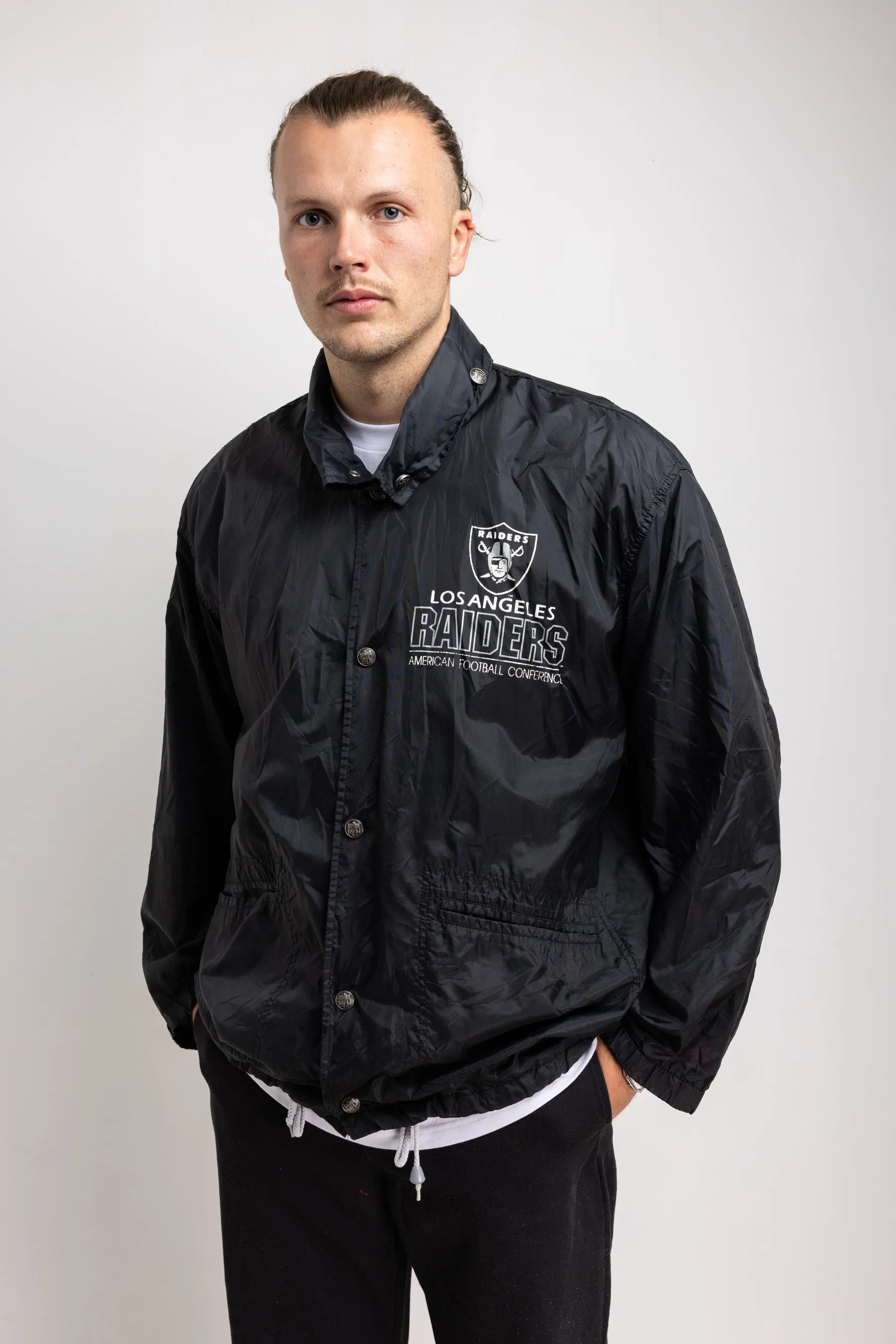 80's RARE Los Angeles Raiders NFL Coaches Jacket L/XL