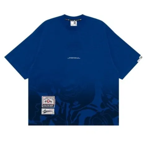 A BATHING APE  |Crew Neck Street Style Plain Cotton Short Sleeves Logo