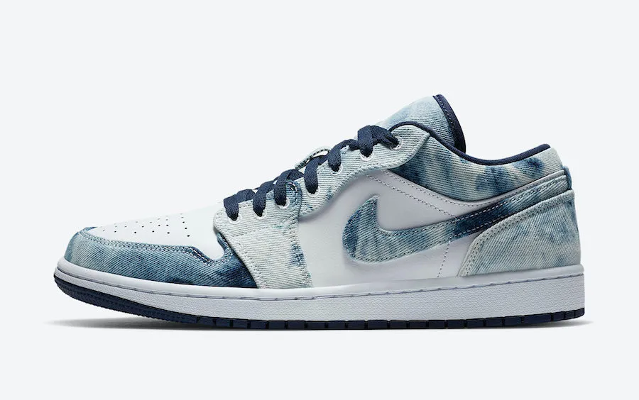 Air Jordan 1 Low Washed Denim Midnight Navy White CZ8455-100