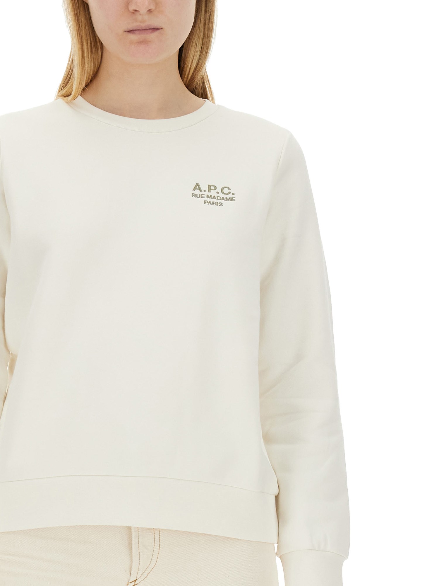 A.P.C.    COTTON SWEATSHIRT WITH LOGO