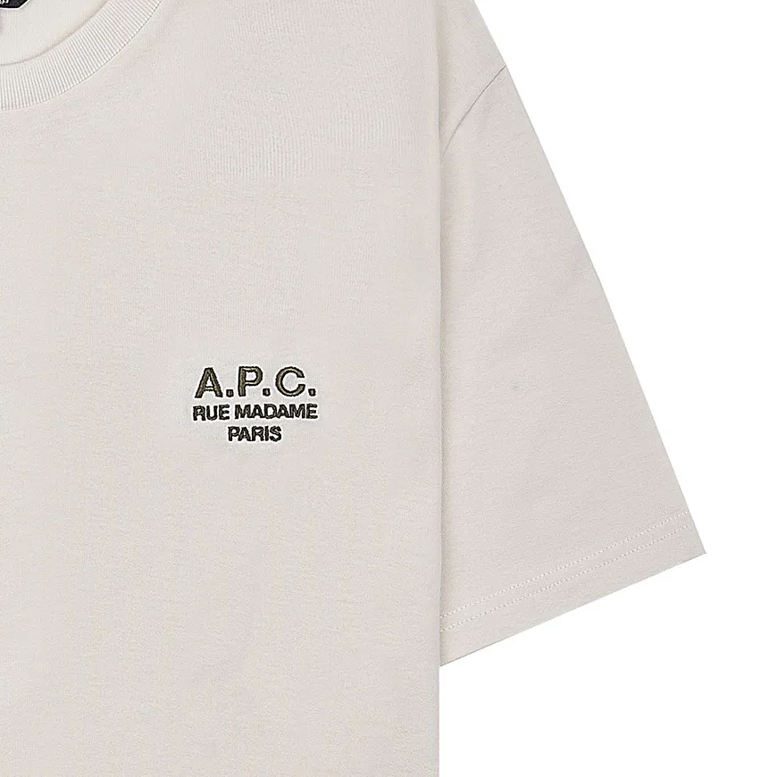 A.P.C.  |Crew Neck Unisex Street Style Plain Cotton Short Sleeves