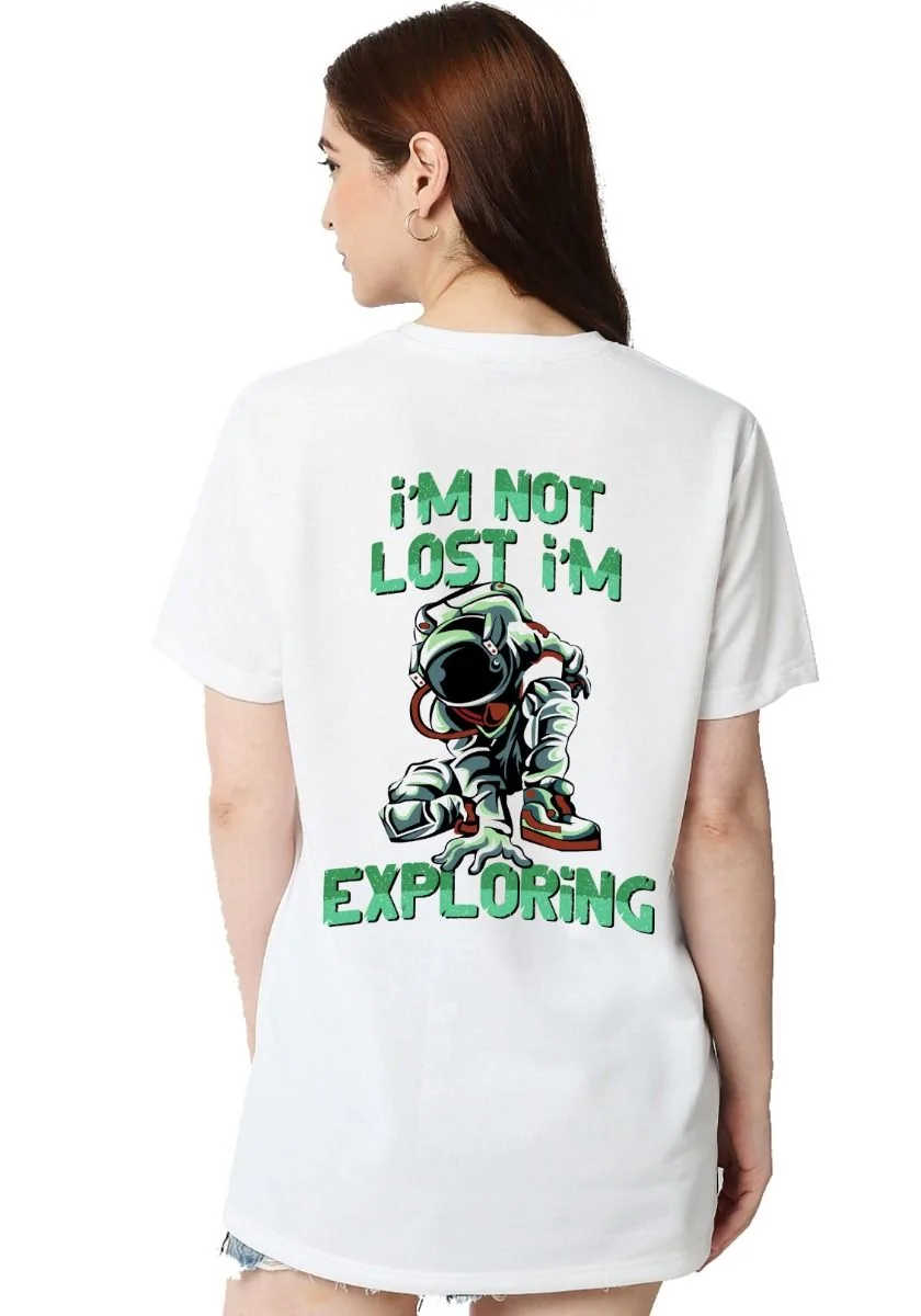 Astronaut Exploring Women Oversized T-Shirt