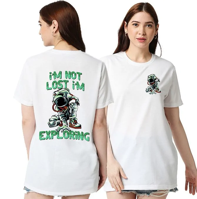 Astronaut Exploring Women Oversized T-Shirt