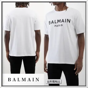 BALMAIN  |Crew Neck Cotton Short Sleeves Logo Luxury