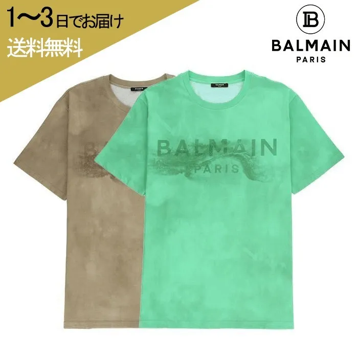 BALMAIN  |Crew Neck Unisex Street Style U-Neck Plain Cotton