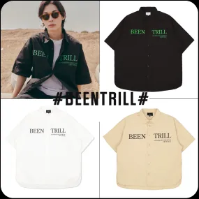 BEEN TRILL  |Unisex Street Style Cotton Short Sleeves Oversized Shirts