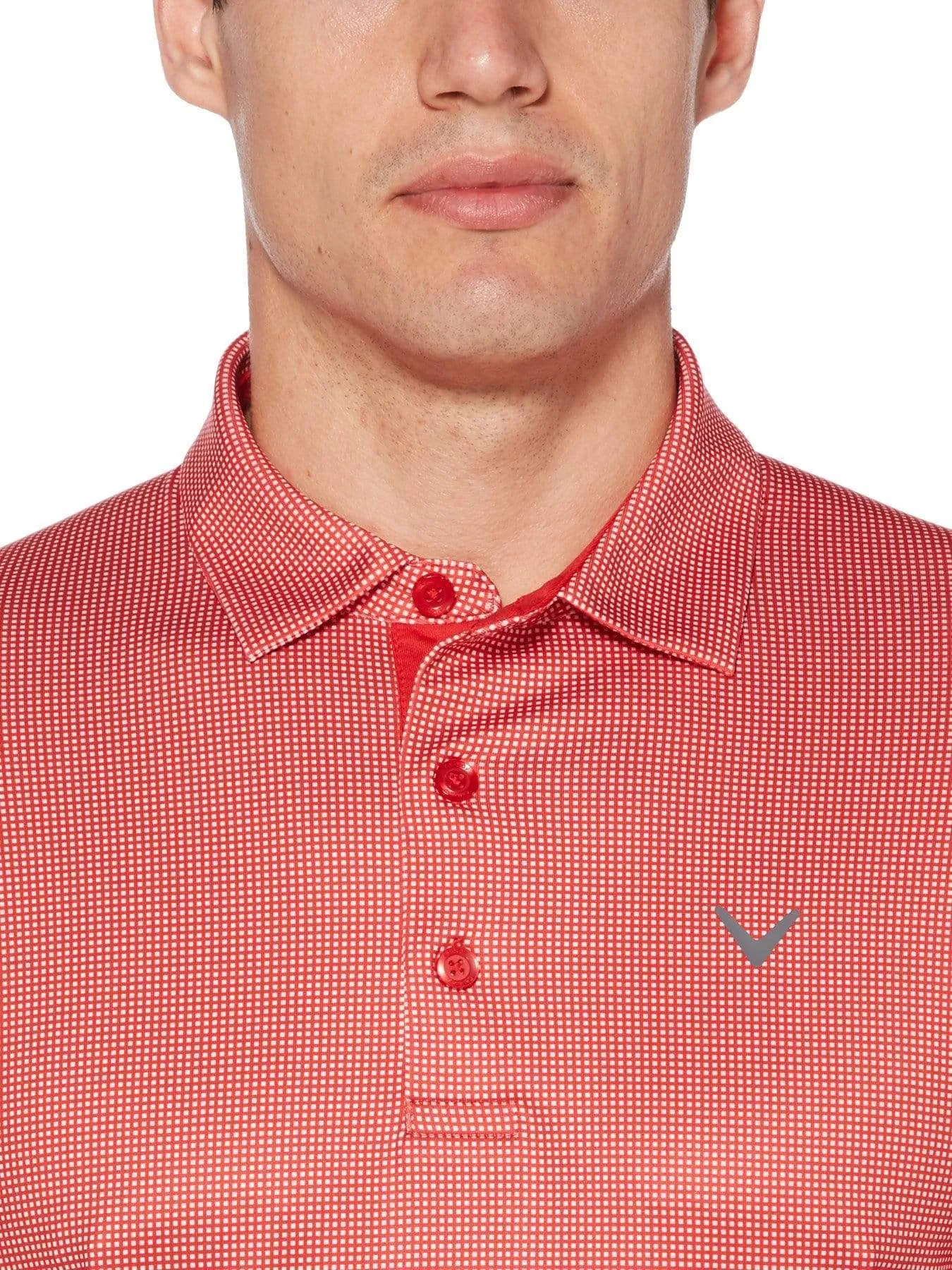 Big & Tall Printed Gingham Swing Tech Polo