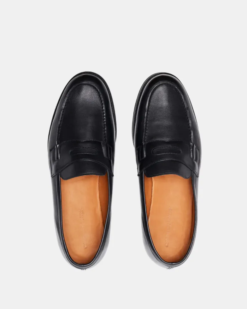 Black Soft Leather Loafer