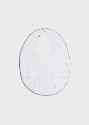 Blue Dotted Cotton Bib