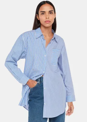 Blue Millie Stripe Oversized Shirt