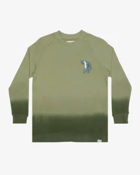 BOB Dancing Tiger Green Die Dye Raglan Crew