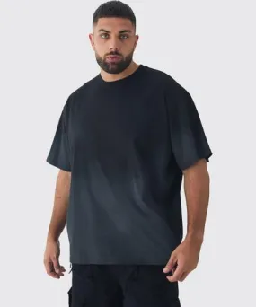 boohooMAN Mens Plus Oversized Spray Wash T-shirt