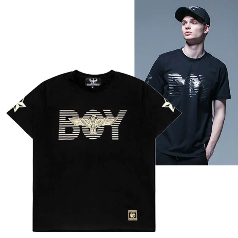 BOY LONDON  |Unisex Street Style U-Neck Plain Cotton Short Sleeves