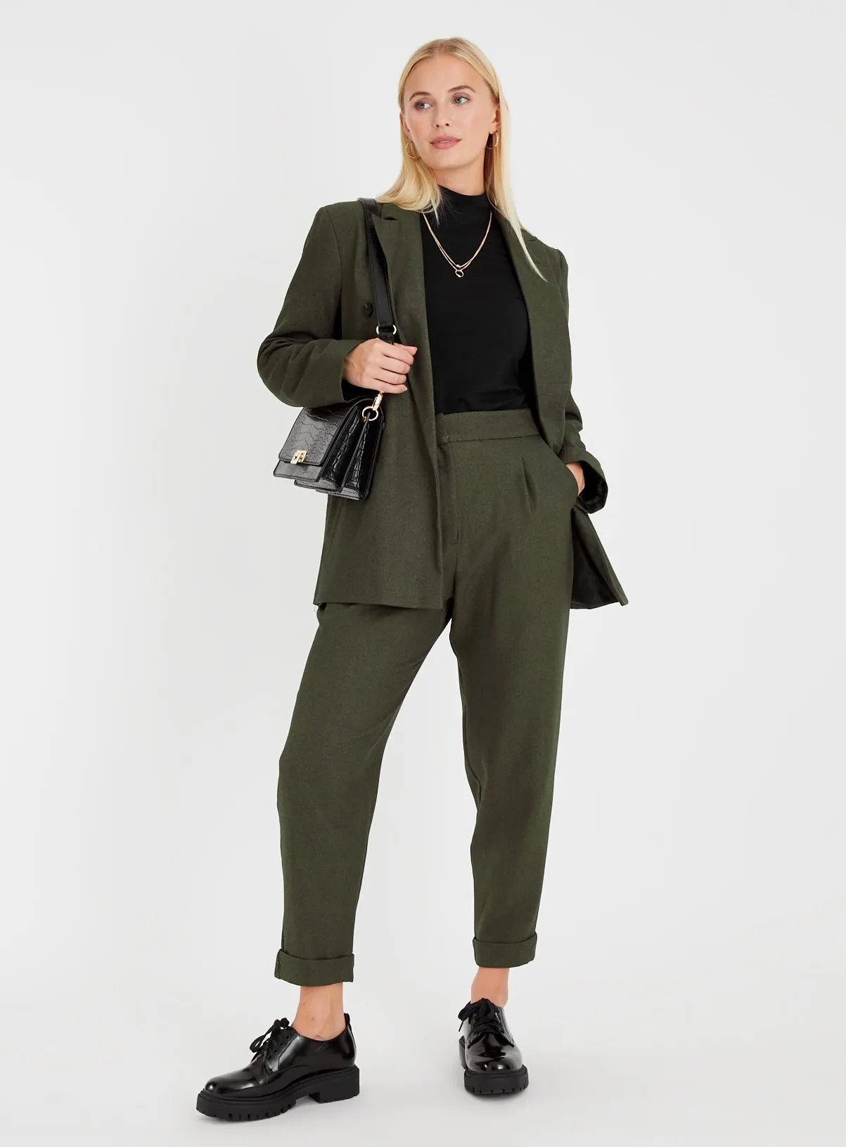 Buy Khaki Tapered Trousers 10S | Trousers | Tu