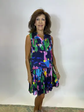 Cactus Navy Dress