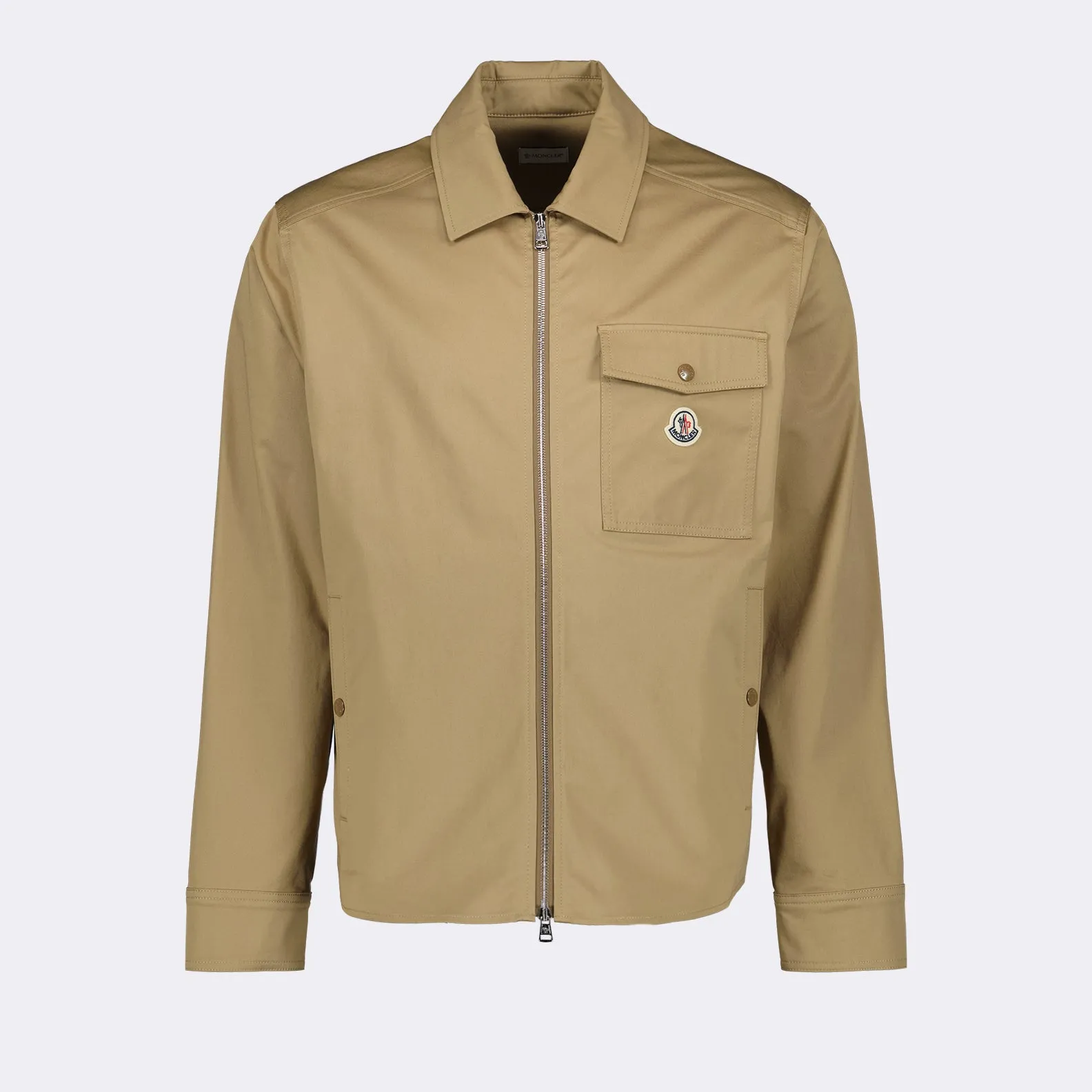 Camel Zip-Up Shirt Jacket