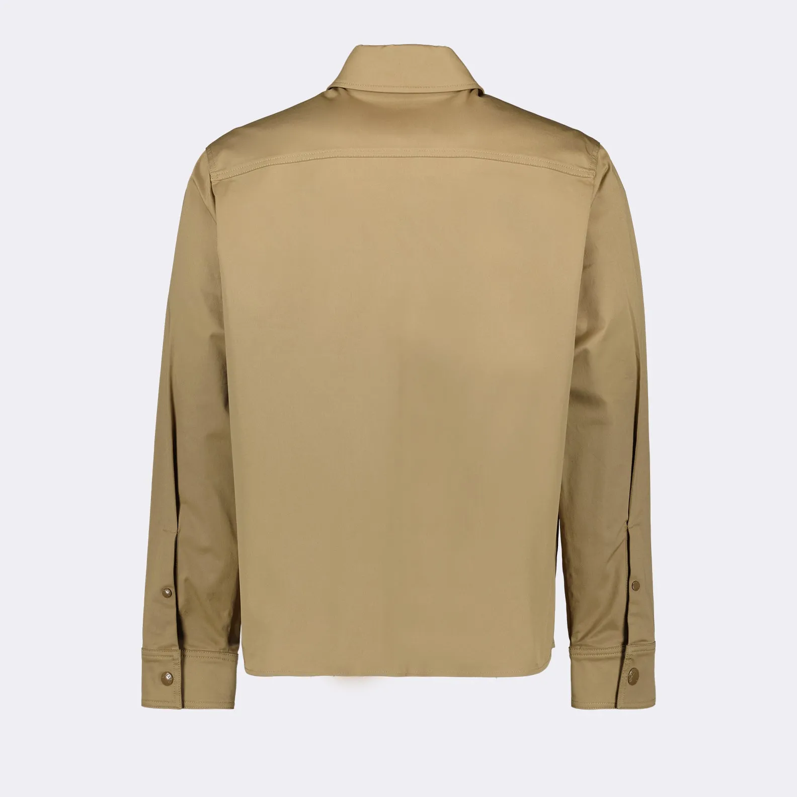 Camel Zip-Up Shirt Jacket