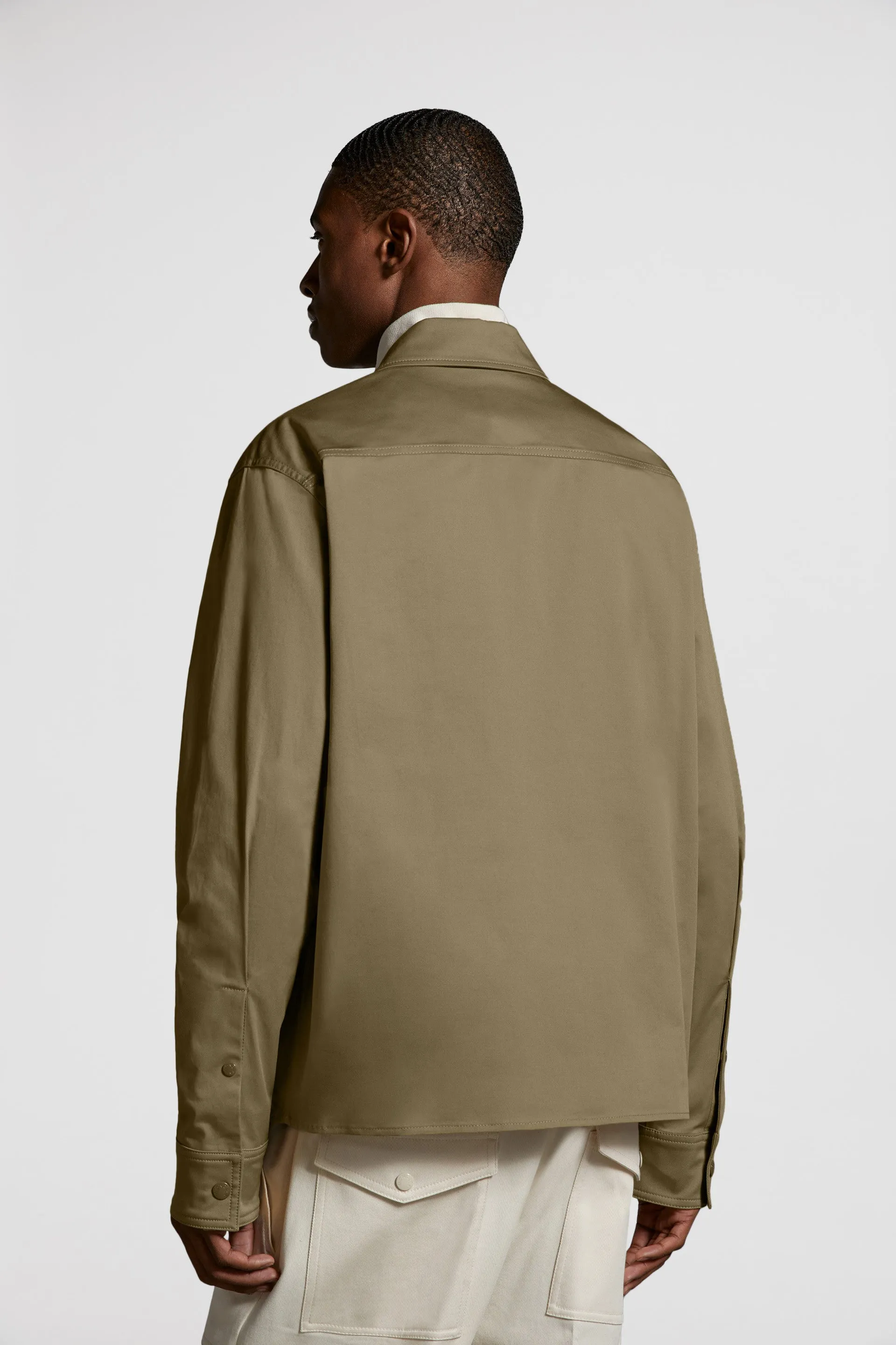 Camel Zip-Up Shirt Jacket