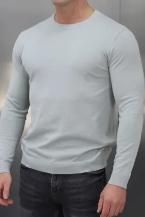 Capo Egyptian Cotton Crew Neck Jumper - Stone