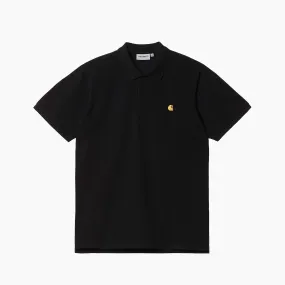 CARHARTT WIP CHASE PIQU POLO DARK NAVY & GOLD - I023807