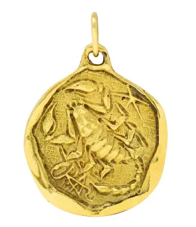 Cartier 1964 18 Karat Yellow Gold Scorpio Zodiac Vintage Pendant