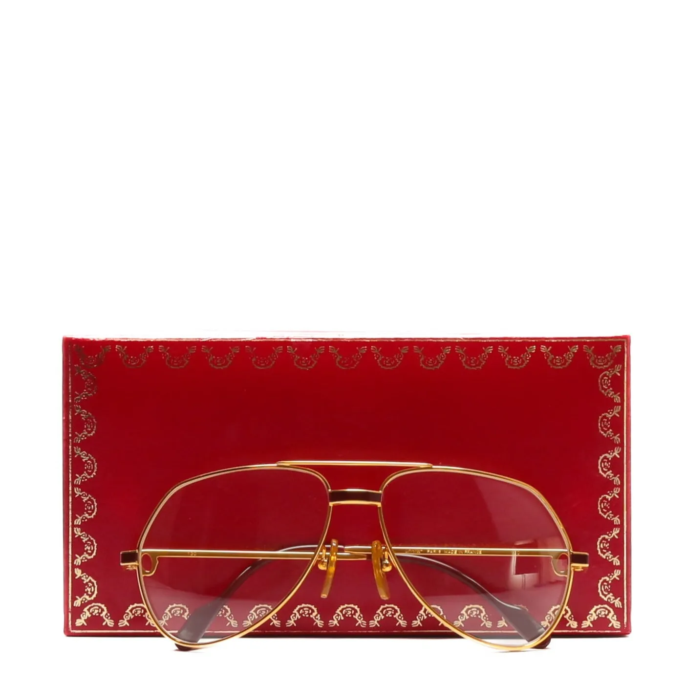 CARTIER Vintage Vendome Laque Glasses Gold