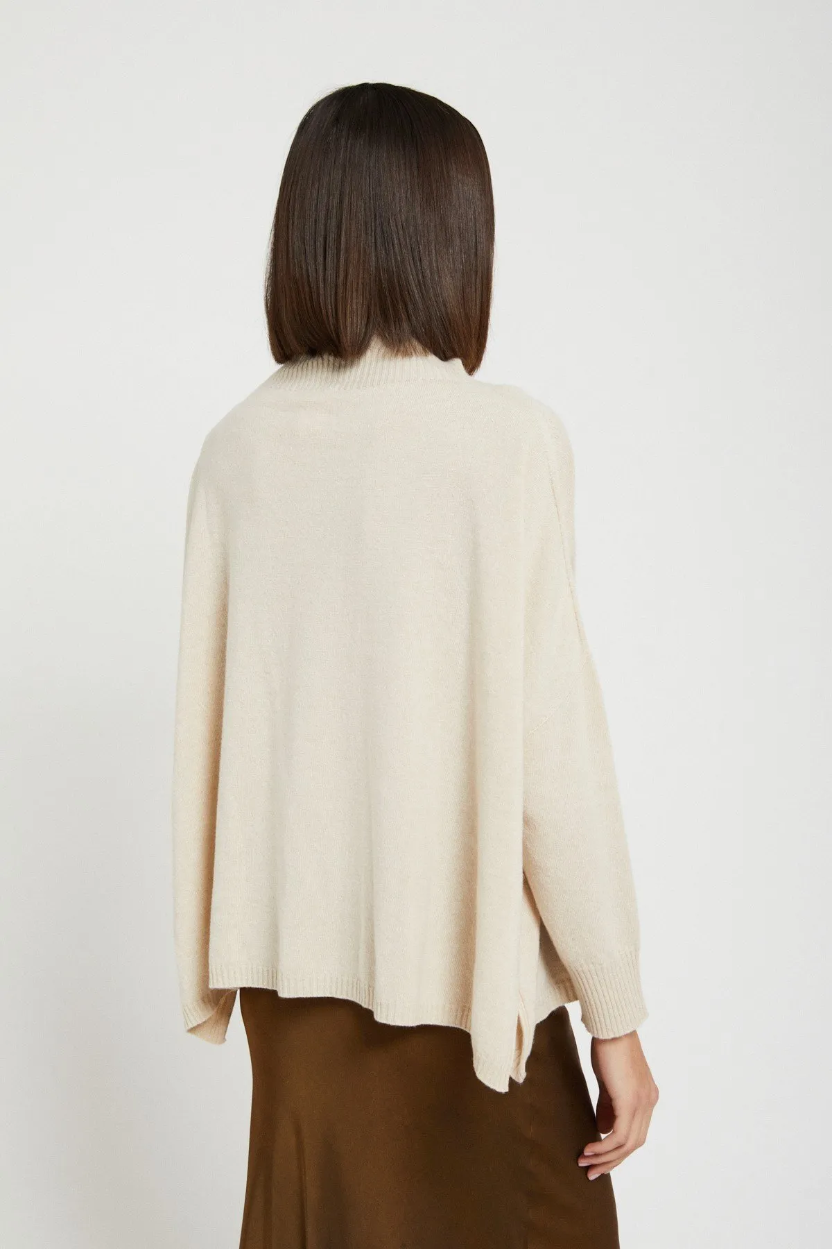 Cashmere blend flared jumper