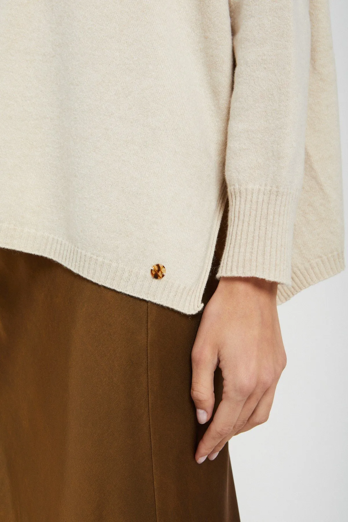 Cashmere blend flared jumper