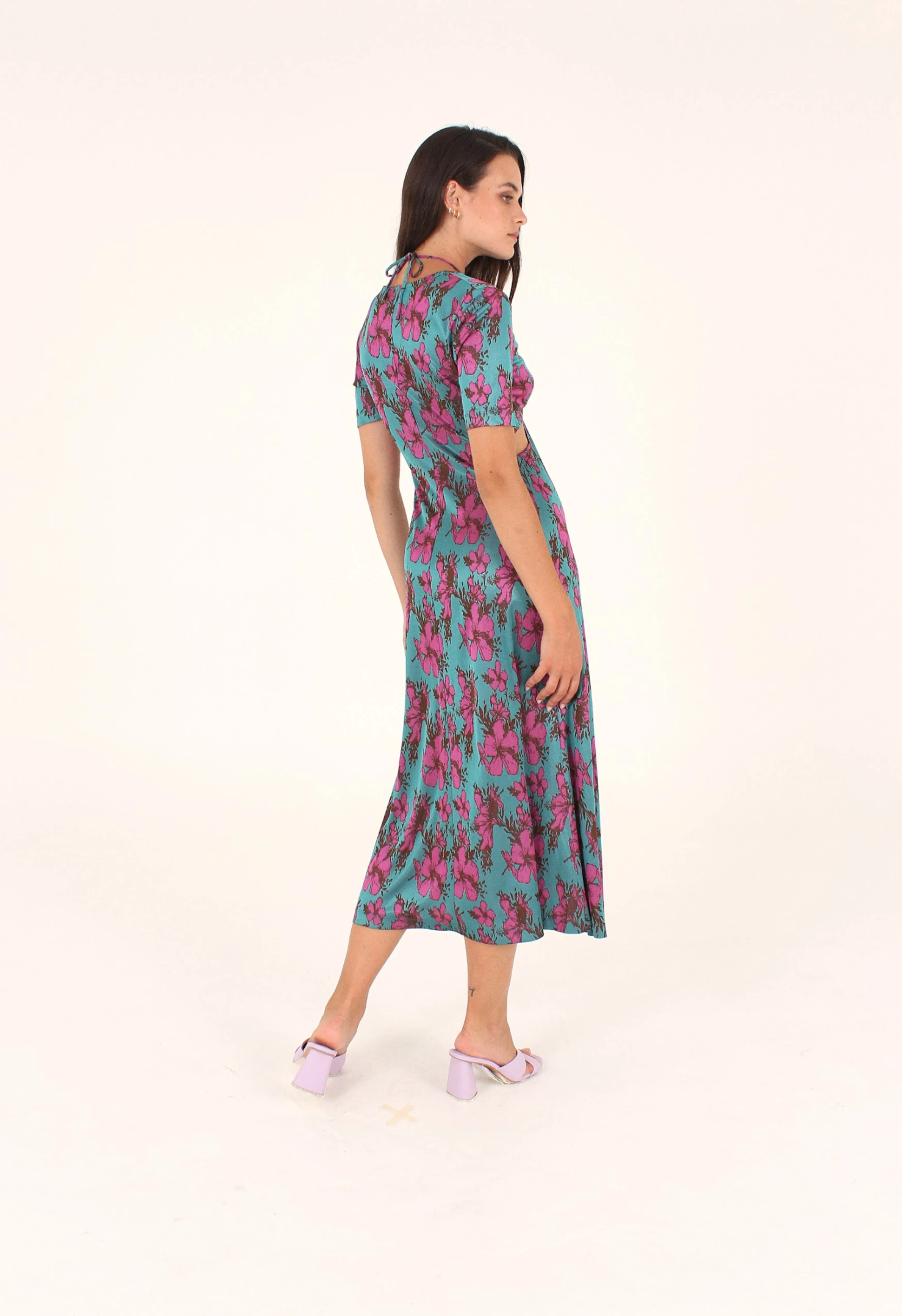 Cassilda Dress in Fuchsia