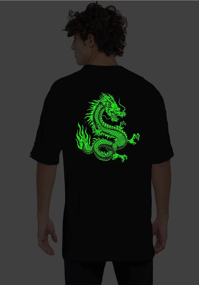 Charging Dragon Glow In Dark Oversized T-Shirt