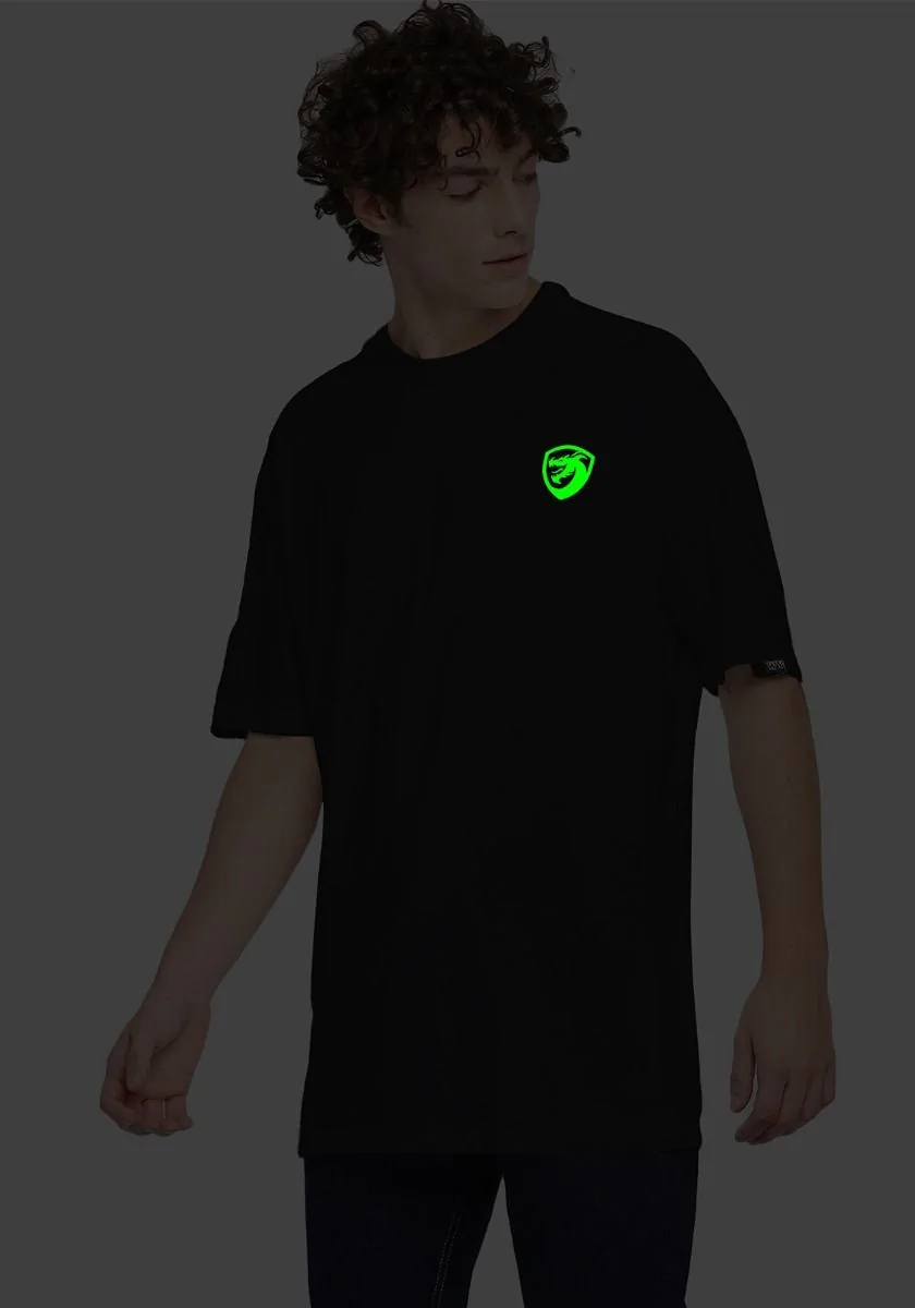 Charging Dragon Glow In Dark Oversized T-Shirt