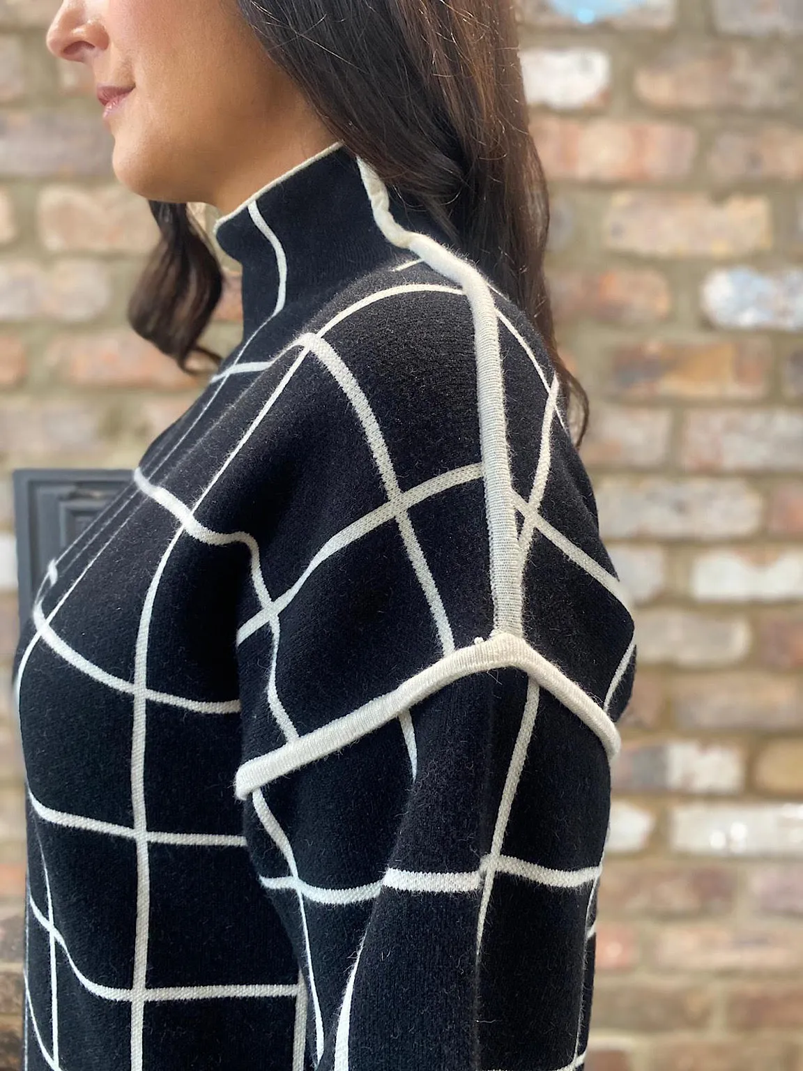 Checked Reverse Seam Jumper Aimee