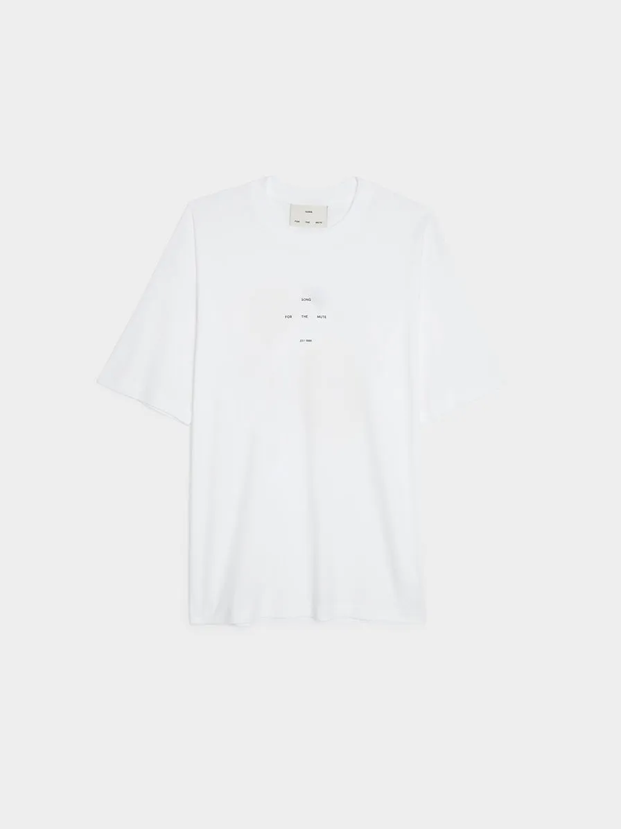 Cotton Logo Oversized Tee, White