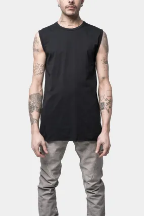 Cotton tank top, Noir