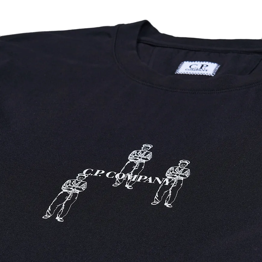 C.P. Company  |Crew Neck Street Style Plain Cotton Short Sleeves Logo