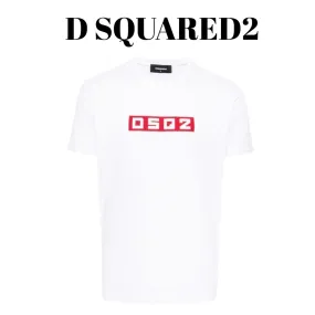 D SQUARED2  |Crew Neck Cotton Short Sleeves Logo Luxury