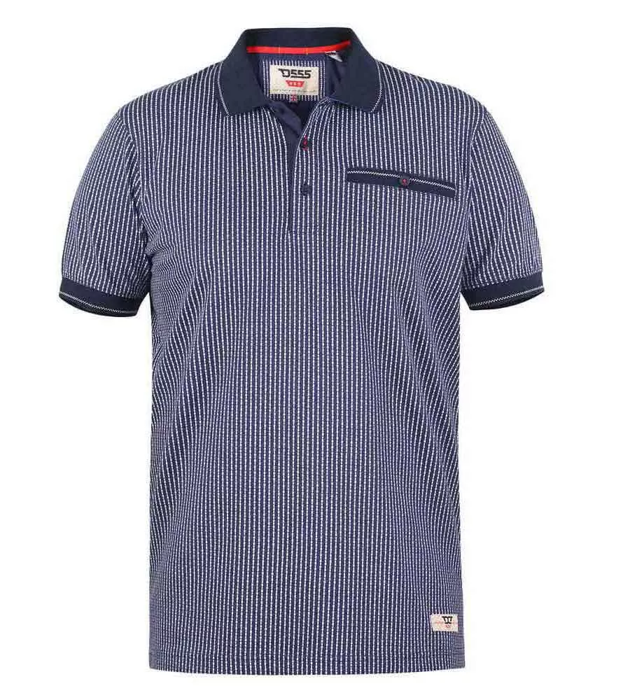 D555 Mens Polo Shirt With All Over Print (MARLESFORD)