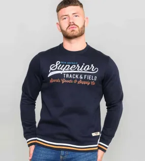 D555 Mens Superior Track and Field Printed Sweatshirt (MARLOW)