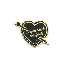 Depressed AF Pin w/Glitter