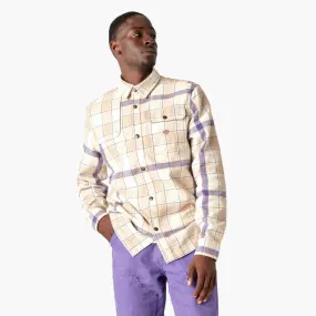 Dickies Nimmons Plaid Long Sleeve Shirt - Light Purple Plaid