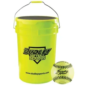 Dudley NSA Thunder Heat 12 47/375 Leather Fastpitch Softballs with Bucket: 48070