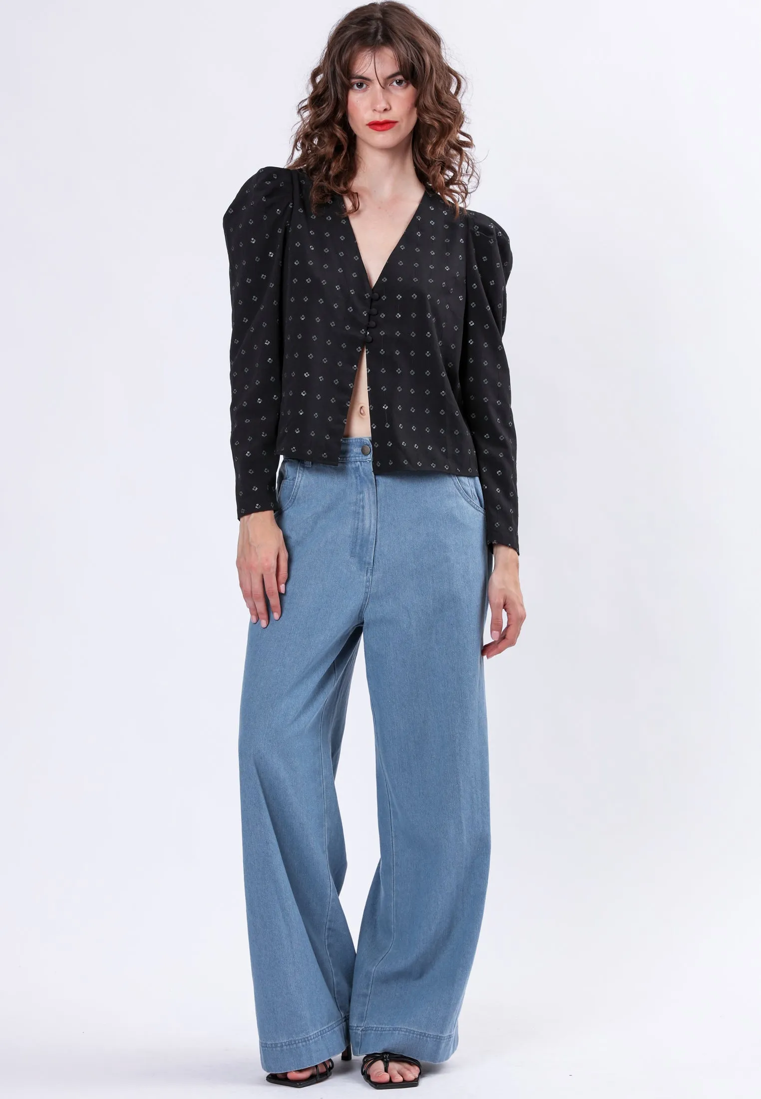 ECCENTRIC WASHED BLUE TROUSERS