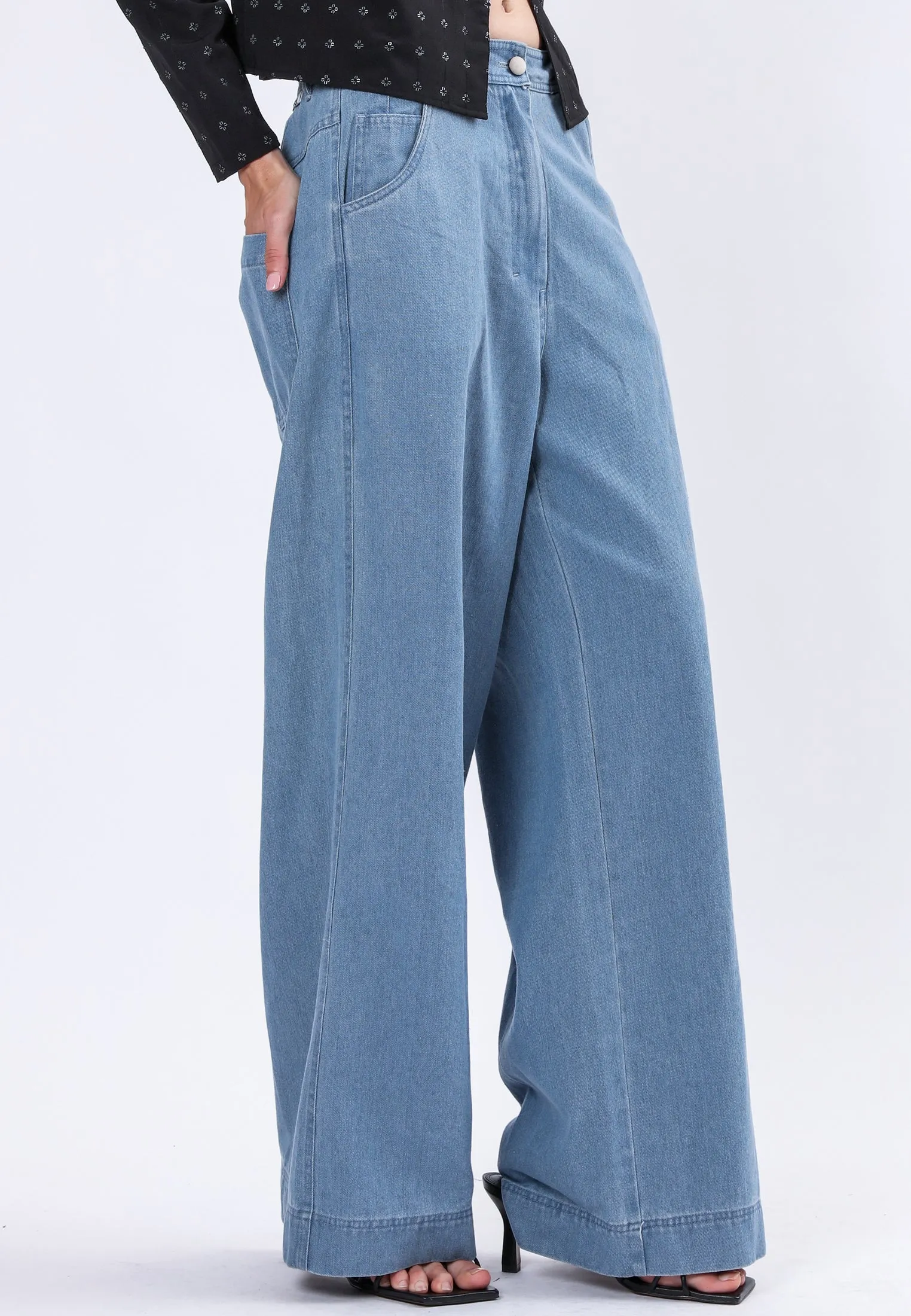 ECCENTRIC WASHED BLUE TROUSERS