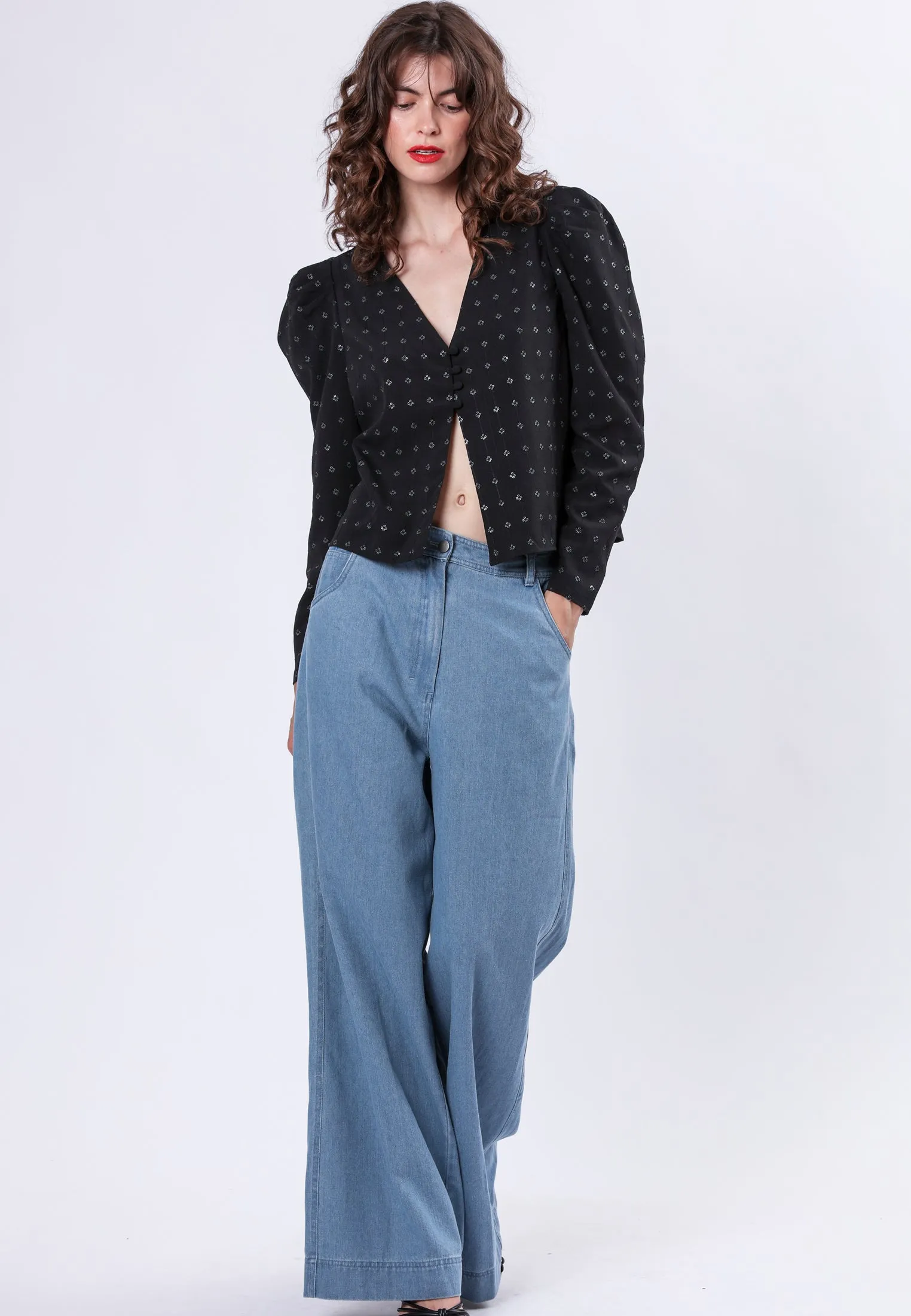 ECCENTRIC WASHED BLUE TROUSERS