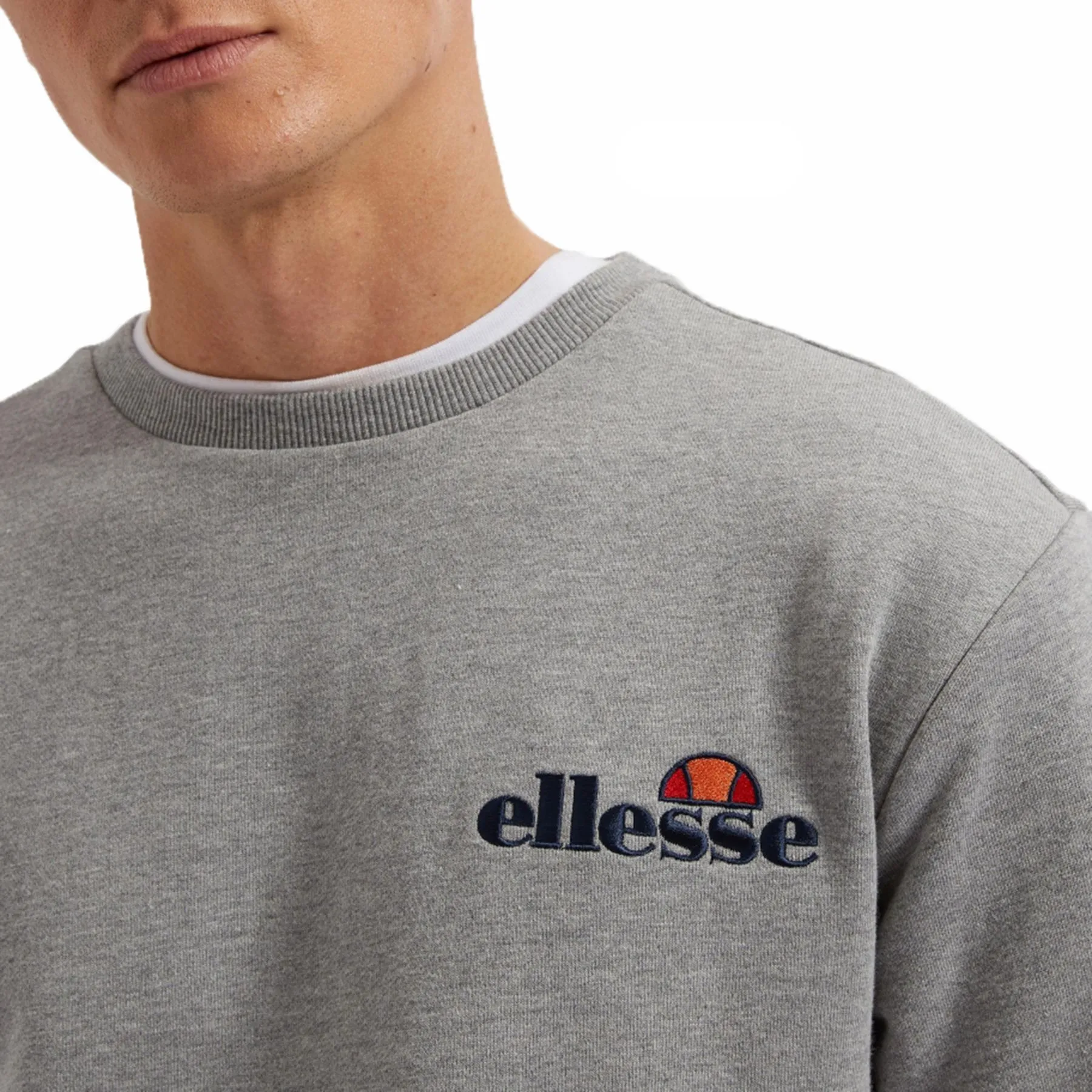 Ellesse Fierro Logo Crew Neck Sweatshirt Grey