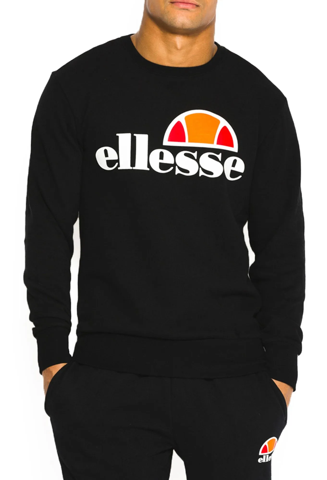 Ellesse Succiso Logo Crew Neck Sweatshirt Anthracite