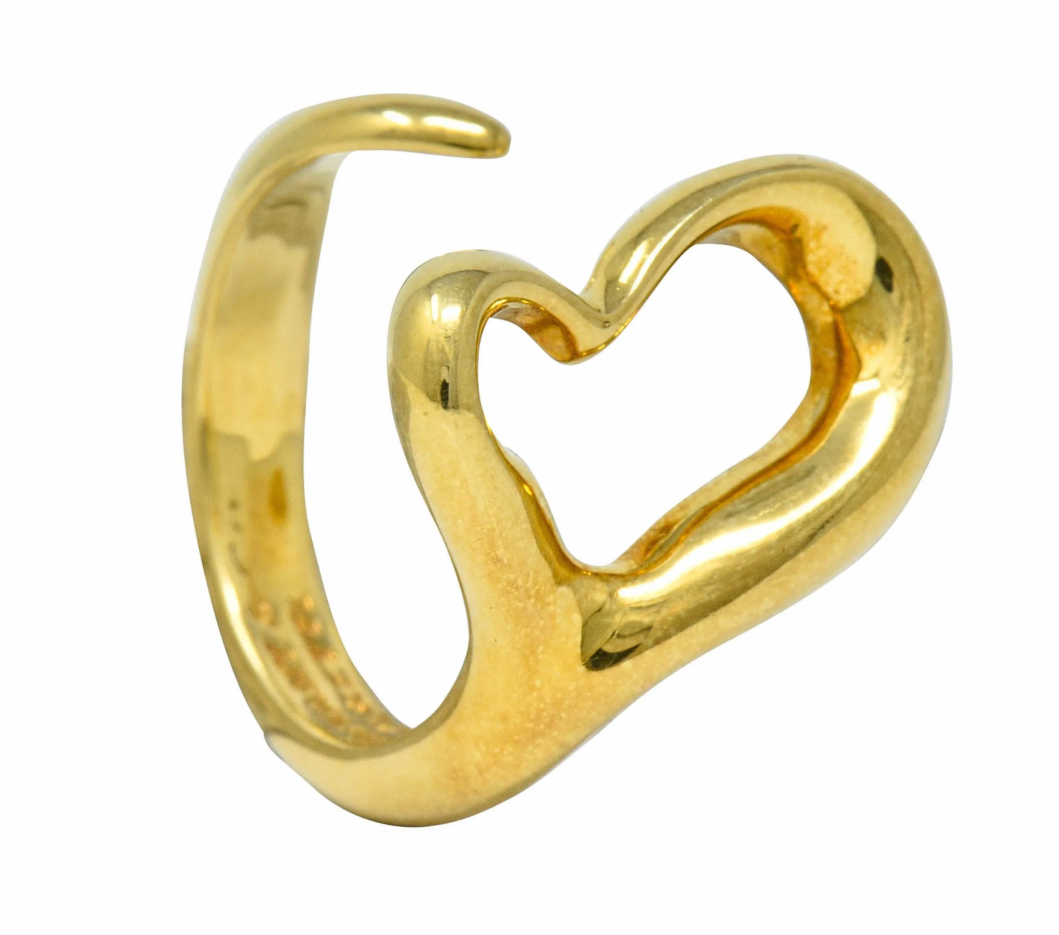 Elsa Peretti Tiffany & Co. Vintage 18 Karat Gold Open Heart Ring