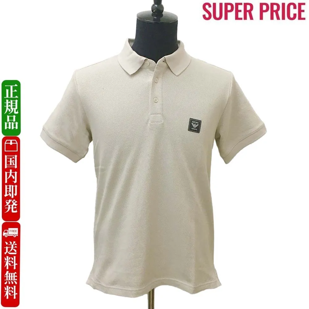 EMPORIO ARMANI  |Plain Cotton Short Sleeves Logo Polos